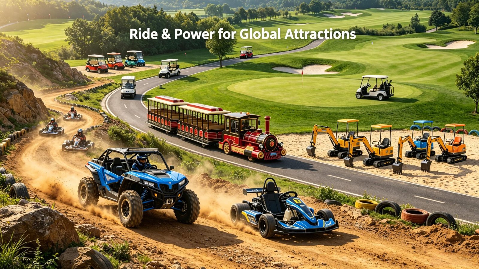Ride and power for globle attractions